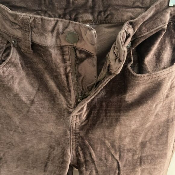 Free People Mauve /Purple Velvet Crop - Picture 6 of 6